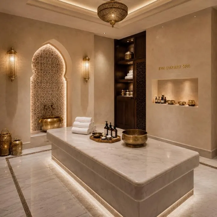 Marble hammam for the Royal Hammam ritual